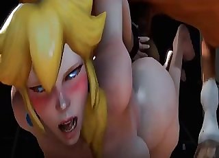 Blondie brutally fucked by big 3 dimensional stallion